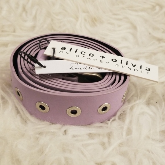 💕ALICE + OLIVIA💕 Eve Double Wrap Belt ~ Lavender - Picture 6 of 8